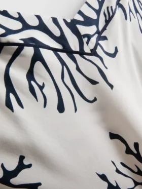 Mini-chemise med print i koralfarve
