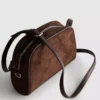 Mini-crossbody-taske i imiteret ruskind