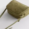 Mini-crossbody-taske i imiteret ruskind