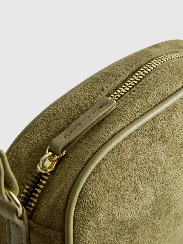 Mini-crossbody-taske i imiteret ruskind