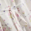 Mini-morgenkåbe med blomsterprint