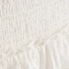 Mini-nederdel i bomuld med lag-på-lag-design og broderi