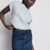 Mini-nederdel i bomuldsdenim