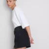 Mini-nederdel i bomuldsdenim