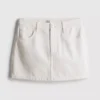Mini-nederdel i bomuldsdenim