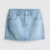 Mini-nederdel i bomuldsdenim