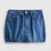 Mini-nederdel i bomuldsdenim