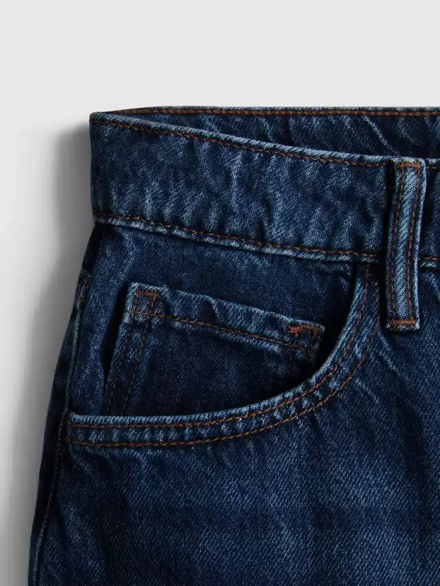 Mini-nederdel i bomuldsdenim