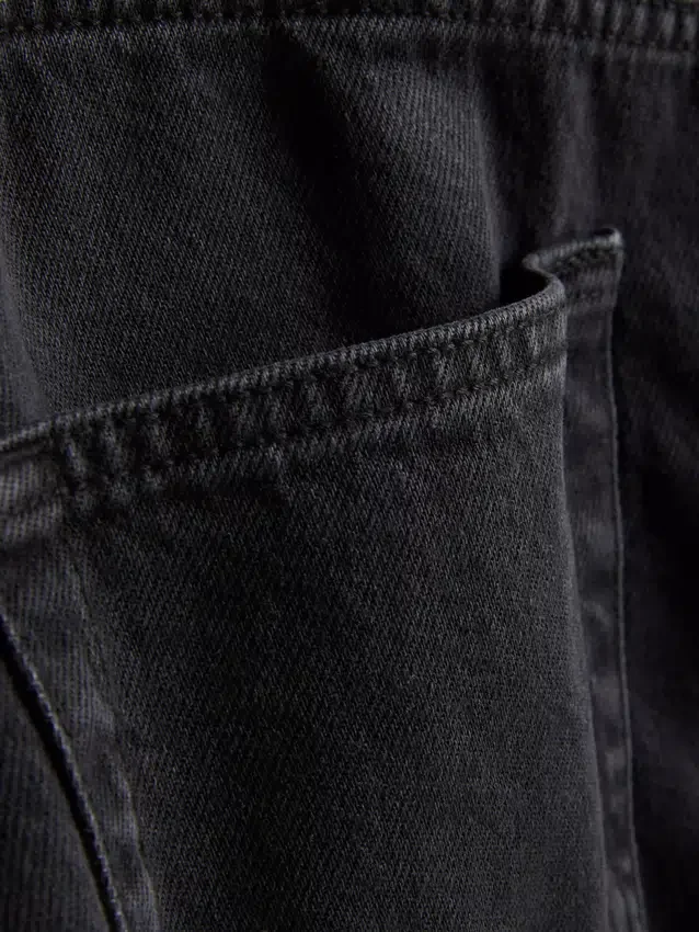 Mini-nederdel i bomuldsdenim