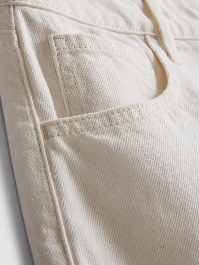 Mini-nederdel i bomuldsdenim