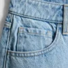 Mini-nederdel i bomuldsdenim