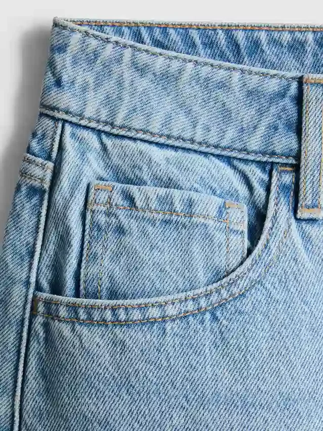 Mini-nederdel i bomuldsdenim
