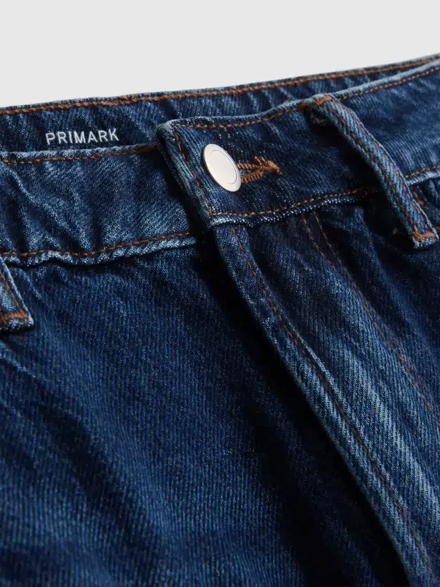 Mini-nederdel i bomuldsdenim
