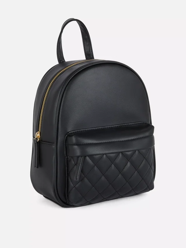 Mini-rygsæk med diamantmønster