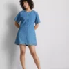 Mini-shiftkjole i bomuldsdenim