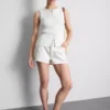 Mini-shorts i bomuldsdenim