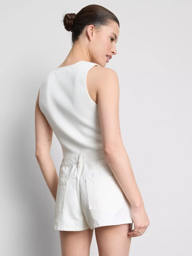 Mini-shorts i bomuldsdenim