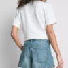 Mini-shorts i bomuldsdenim