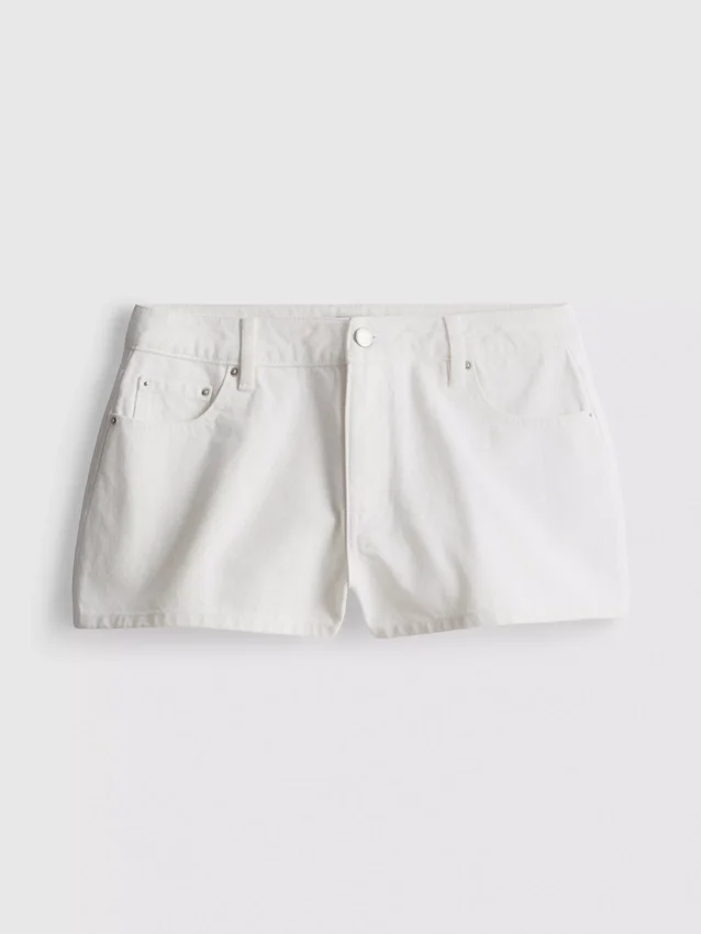 Mini-shorts i bomuldsdenim