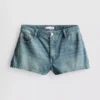 Mini-shorts i bomuldsdenim