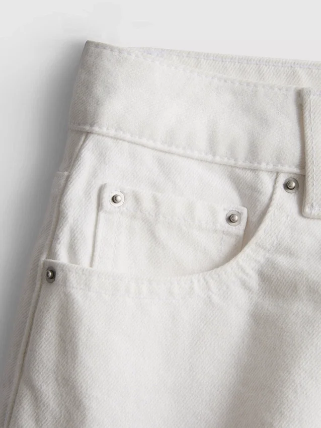 Mini-shorts i bomuldsdenim