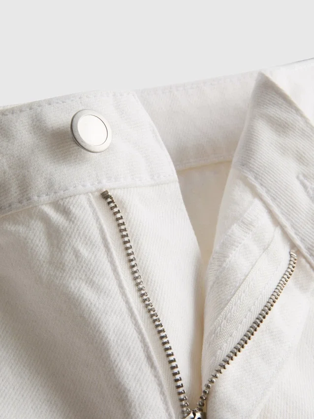 Mini-shorts i bomuldsdenim