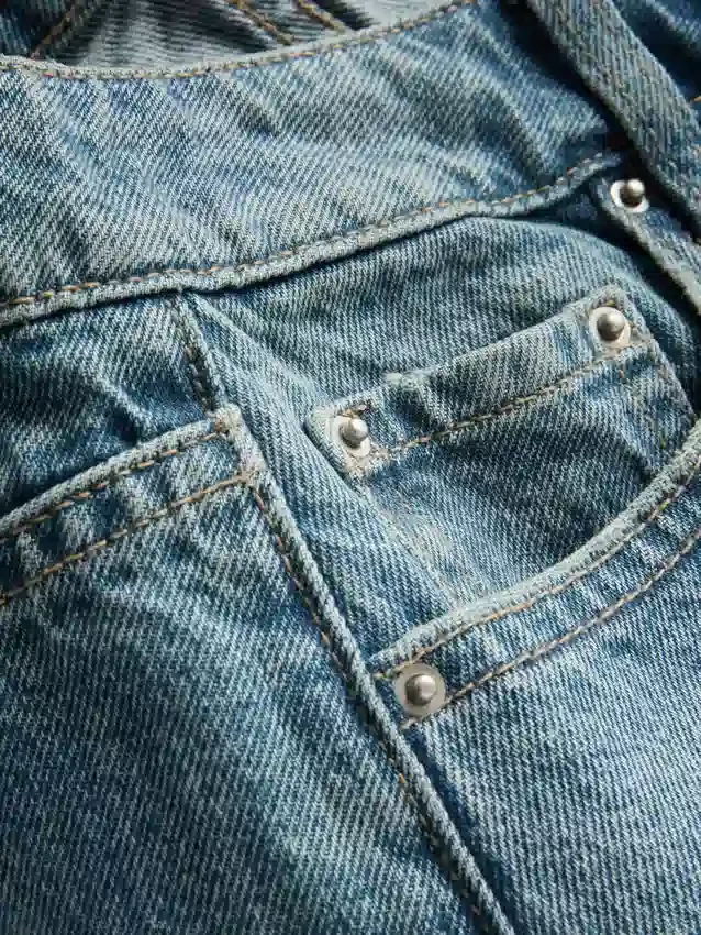 Mini-shorts i bomuldsdenim