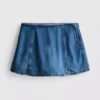 Mini-skort i bomuldsdenim
