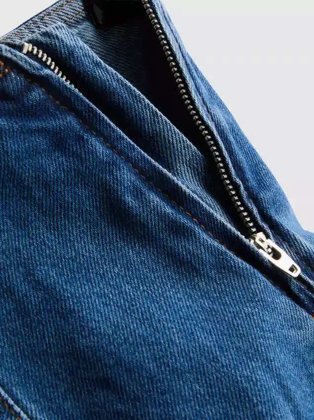 Mini-skort i bomuldsdenim
