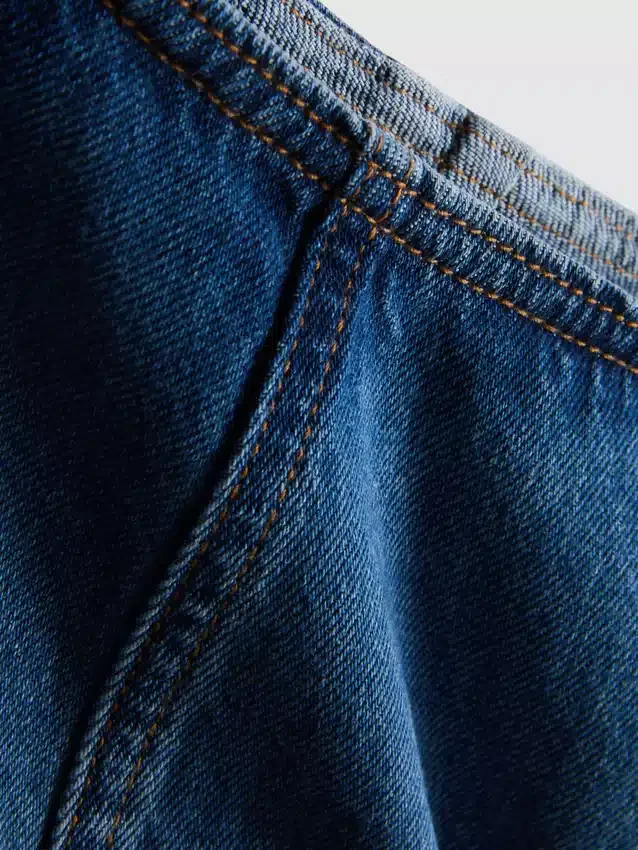 Mini-skort i bomuldsdenim