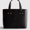 Mini-tote-taske i imiteret læder