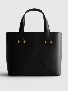 Mini-tote-taske i imiteret læder