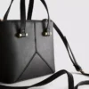 Mini-tote-taske i imiteret læder