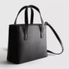 Mini-tote-taske i imiteret læder