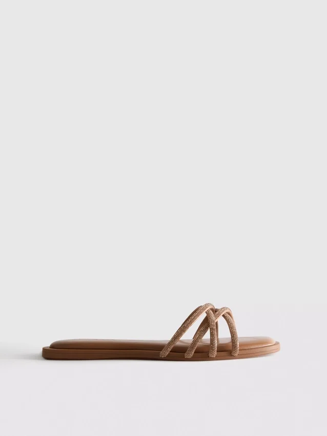 Mule-sandaler i Diamanta-vævning
