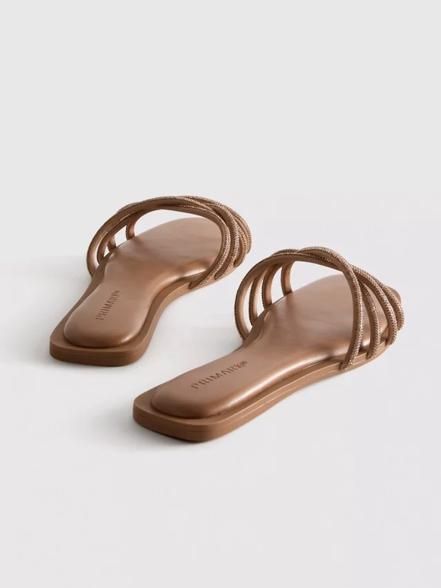 Mule-sandaler i Diamanta-vævning