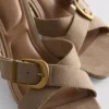 Mule-sandaler med spænde og blokhæl