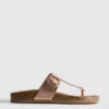 Mule-sandaler med T-bar og spænde
