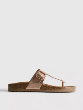 Mule-sandaler med T-bar og spænde