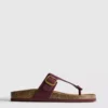 Mule-sandaler med T-bar og spænde