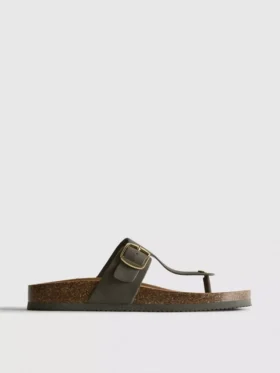 Mule-sandaler med T-bar og spænde