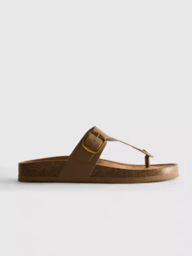 Mule-sandaler med T-bar og spænde