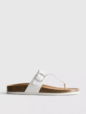 Mule-sandaler med T-bar og spænde