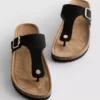 Mule-sandaler med T-bar og spænde