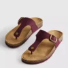Mule-sandaler med T-bar og spænde