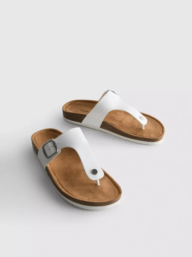 Mule-sandaler med T-bar og spænde