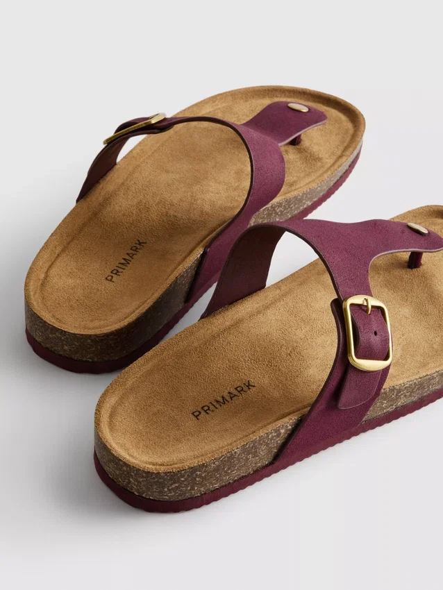 Mule-sandaler med T-bar og spænde