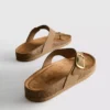Mule-sandaler med T-bar og spænde