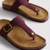 Mule-sandaler med T-bar og spænde