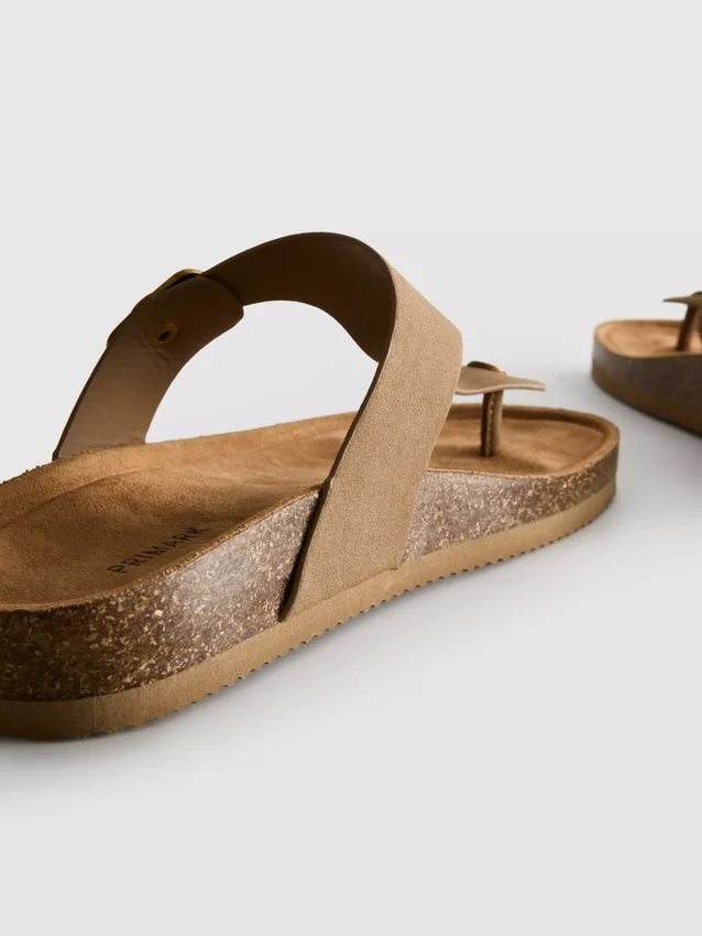 Mule-sandaler med T-bar og spænde
